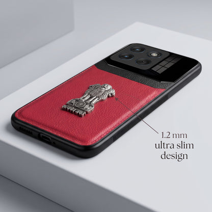 Motorola Edge 70 Fusion 5G Satyamev Jayate 3D Metal Leather Back Case