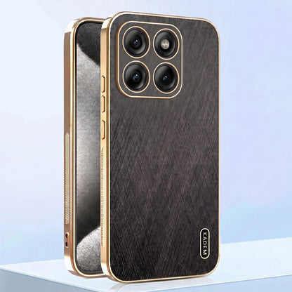 Motorola Edge 60 Pro 5G Premium Electroplated Frame Gold Thread Pattern Soft Case