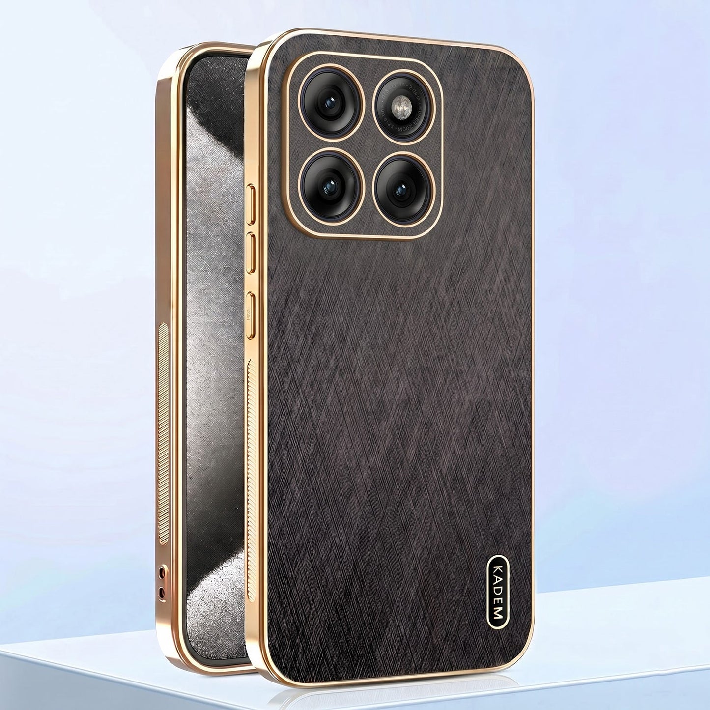 Motorola Edge 70 Fusion 5G Premium Electroplated Frame Gold Thread Pattern Soft Case
