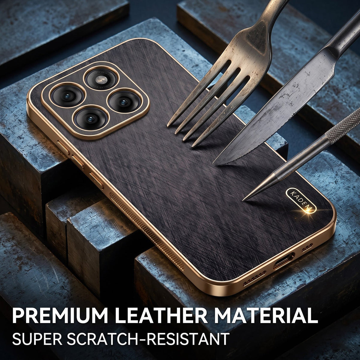 Motorola Edge 70 5G Premium Electroplated Frame Gold Thread Pattern Soft Case