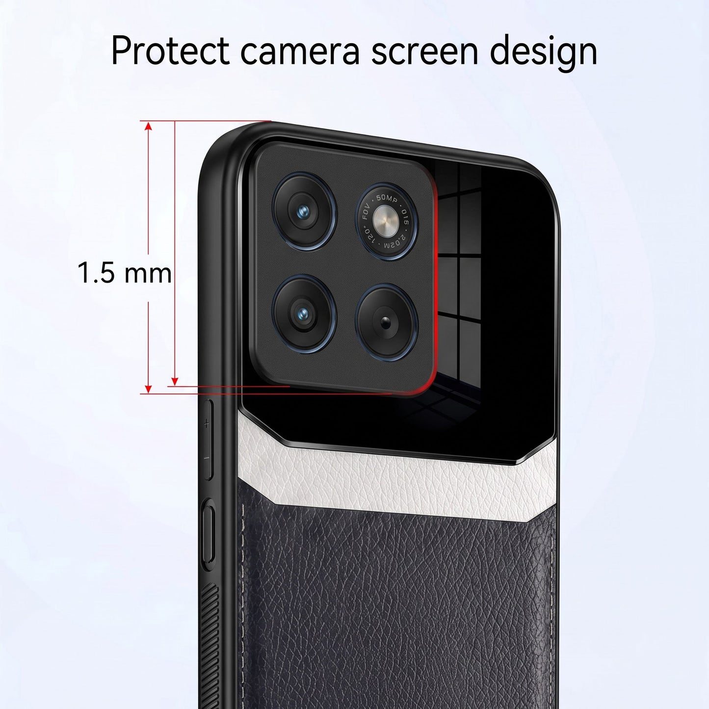 Motorola Edge 70 Fusion 5G Premium Leather Lens Protective Case