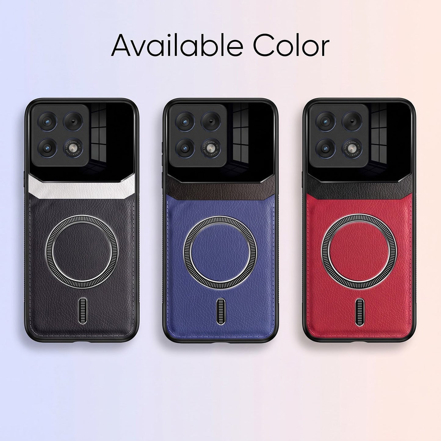 Motorola Edge 70 Pro 5G Premium Magsafe Magnetic Leather Lens Protective Case