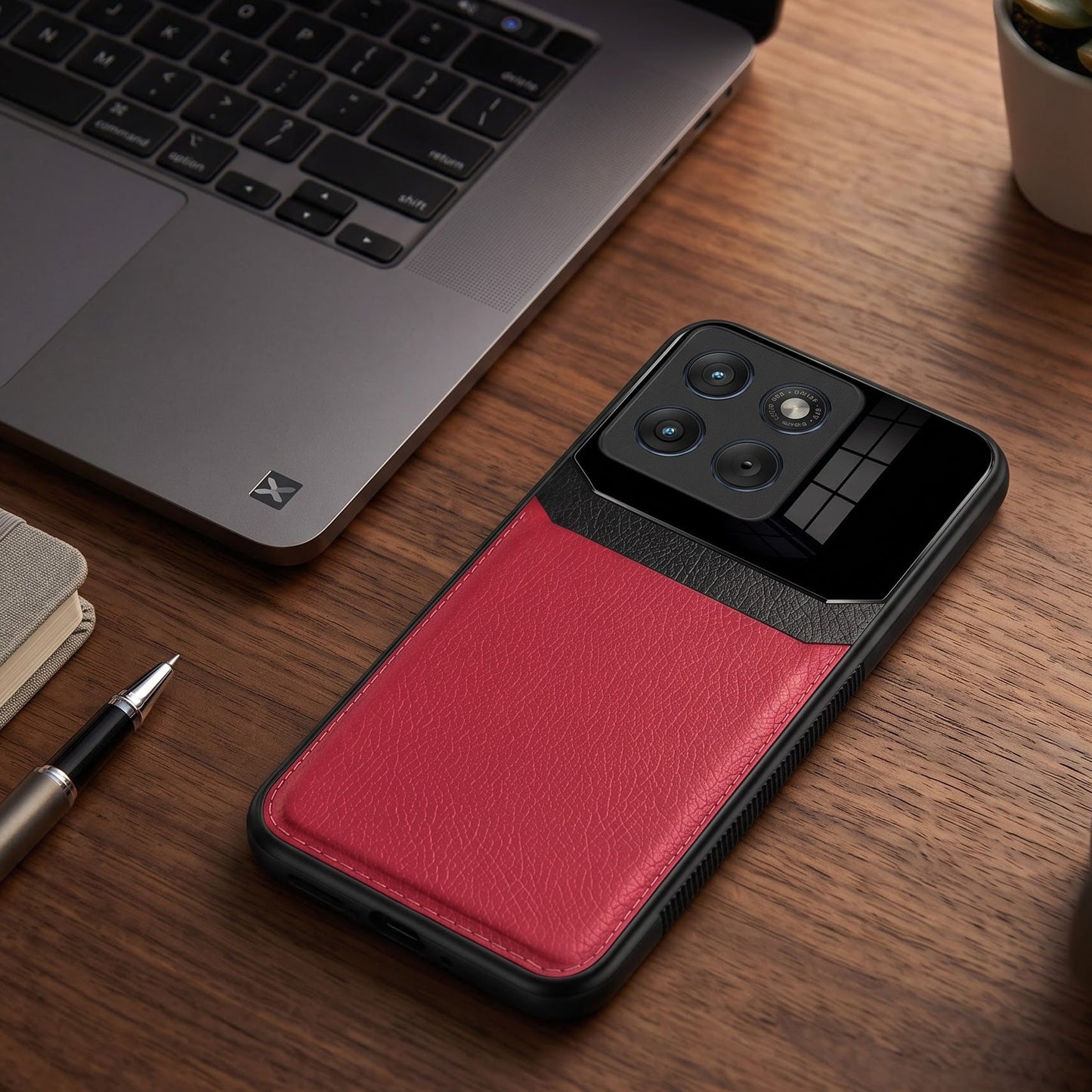 Motorola Edge 70 Fusion 5G Premium Leather Lens Protective Case