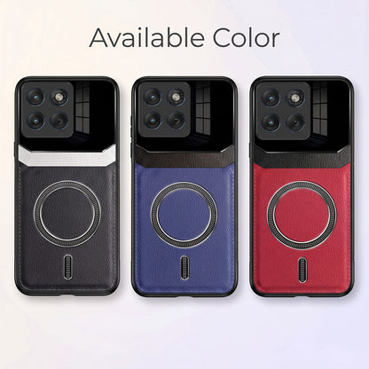 Motorola Edge 70 Fusion 5G Premium Magsafe Magnetic Leather Lens Protective Case