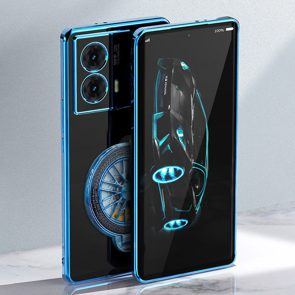 Motorola Edge 50 Fusion 5G Smartphone case with blue accents on a gray background