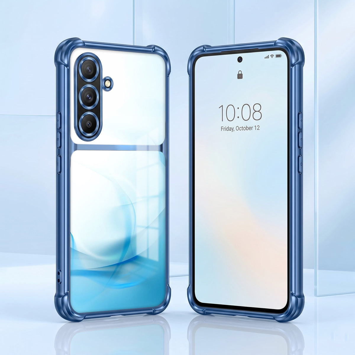 Samsung Galaxy A36 5G Crystal Blue Dual-Tone Transparent Airbags Case