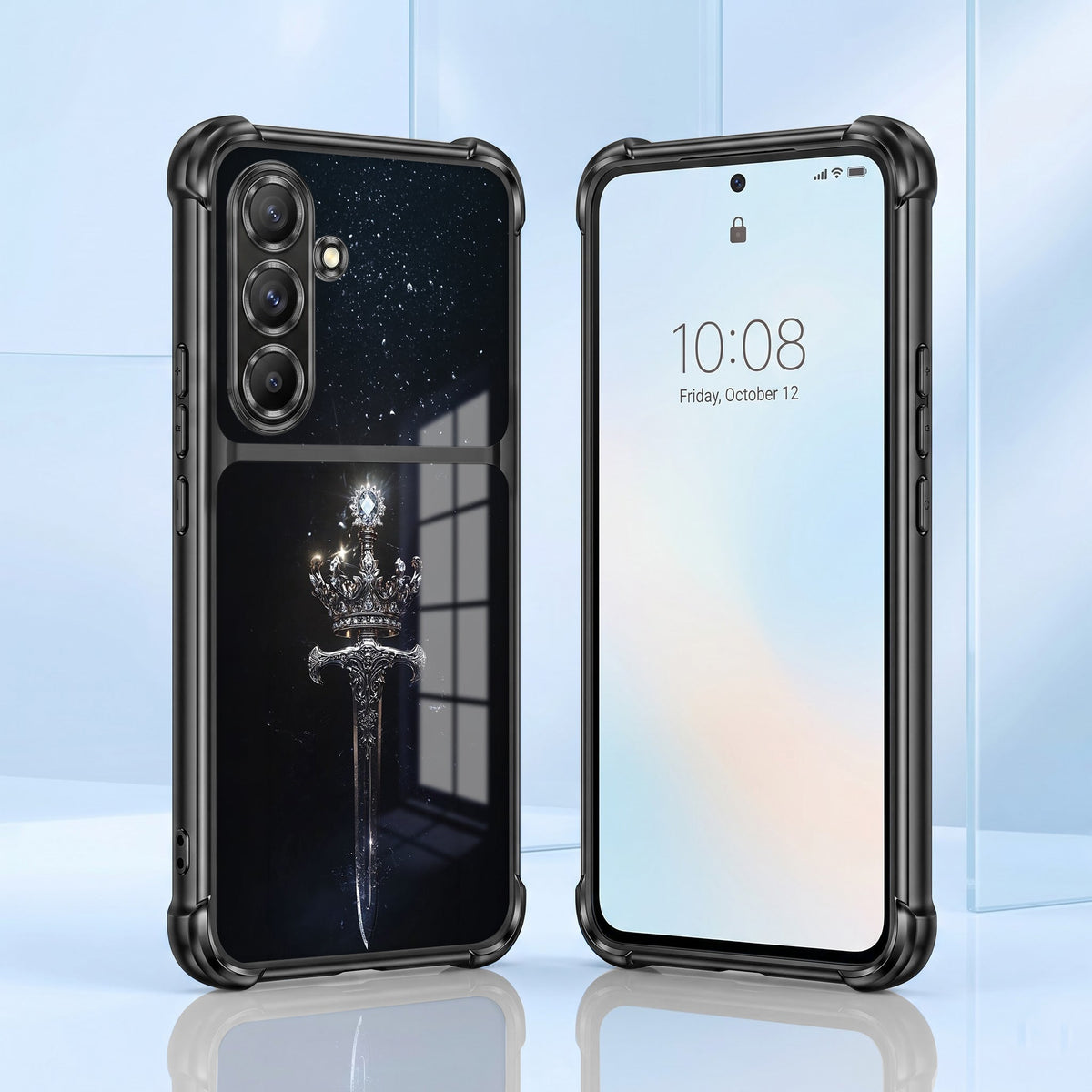 Samsung Galaxy A36 5G Royal Crown Sword Dual-Tone Transparent Airbags Case