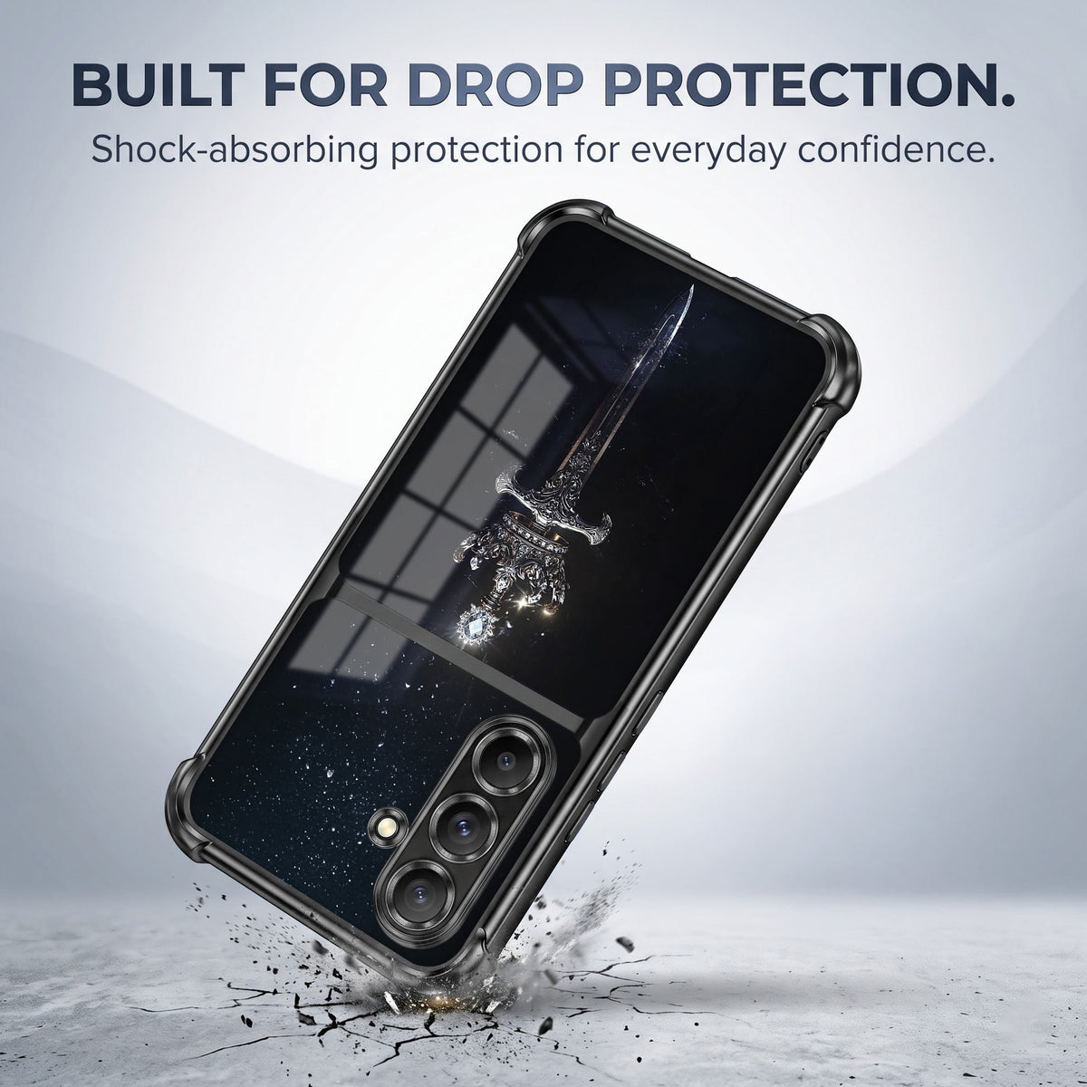 Samsung Galaxy A36 5G Royal Crown Sword Dual-Tone Transparent Airbags Case
