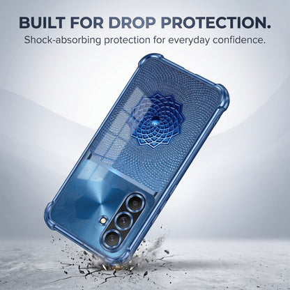 Samsung Galaxy A56 5G Blue Rose Luxe Dual-Tone Transparent Airbags Case