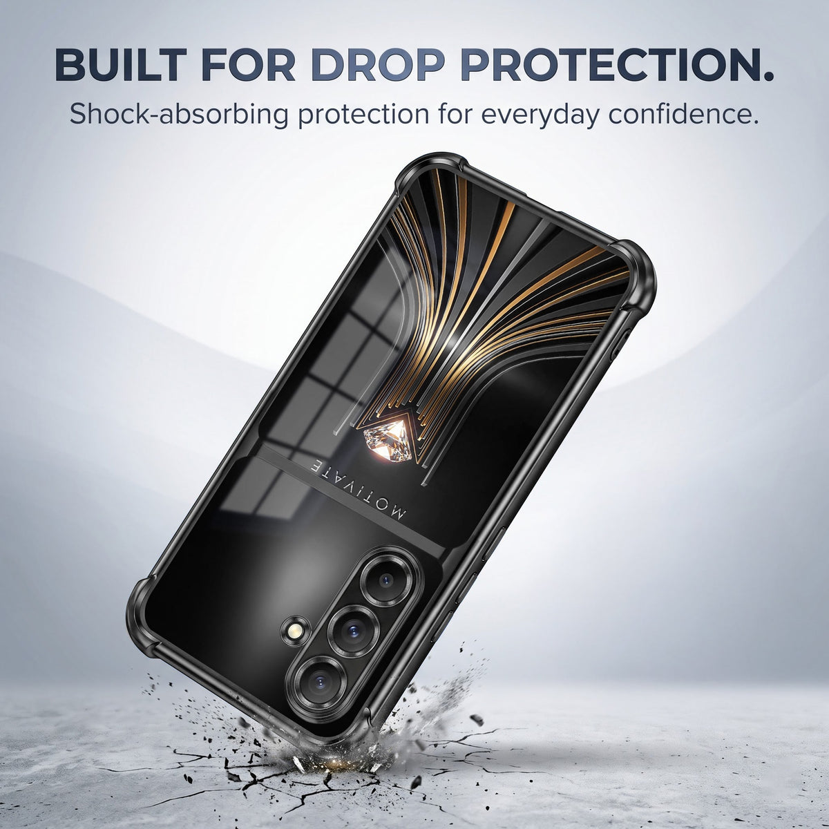 Samsung Galaxy A56 5G Golden Path Motivation Dual-Tone Transparent Airbags Case