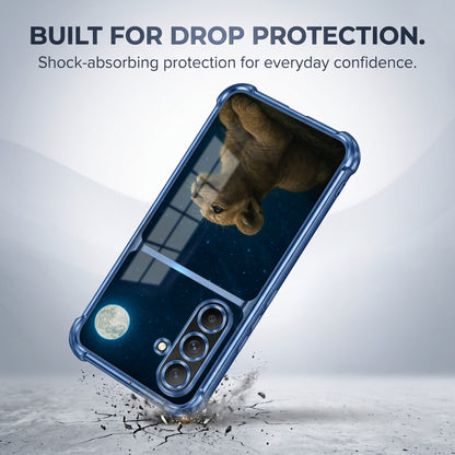 Samsung Galaxy A56 5G Moonlit Baby Lion Dual-Tone Transparent Airbags Case