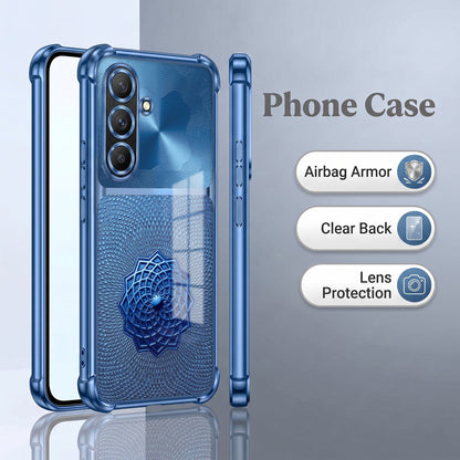 Samsung Galaxy A36 5G Blue Rose Luxe Dual-Tone Transparent Airbags Case