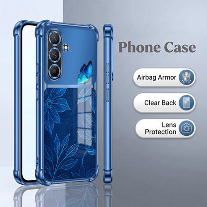 Samsung Galaxy A36 5G Azure Butterfly Dual-Tone Transparent Airbags Case