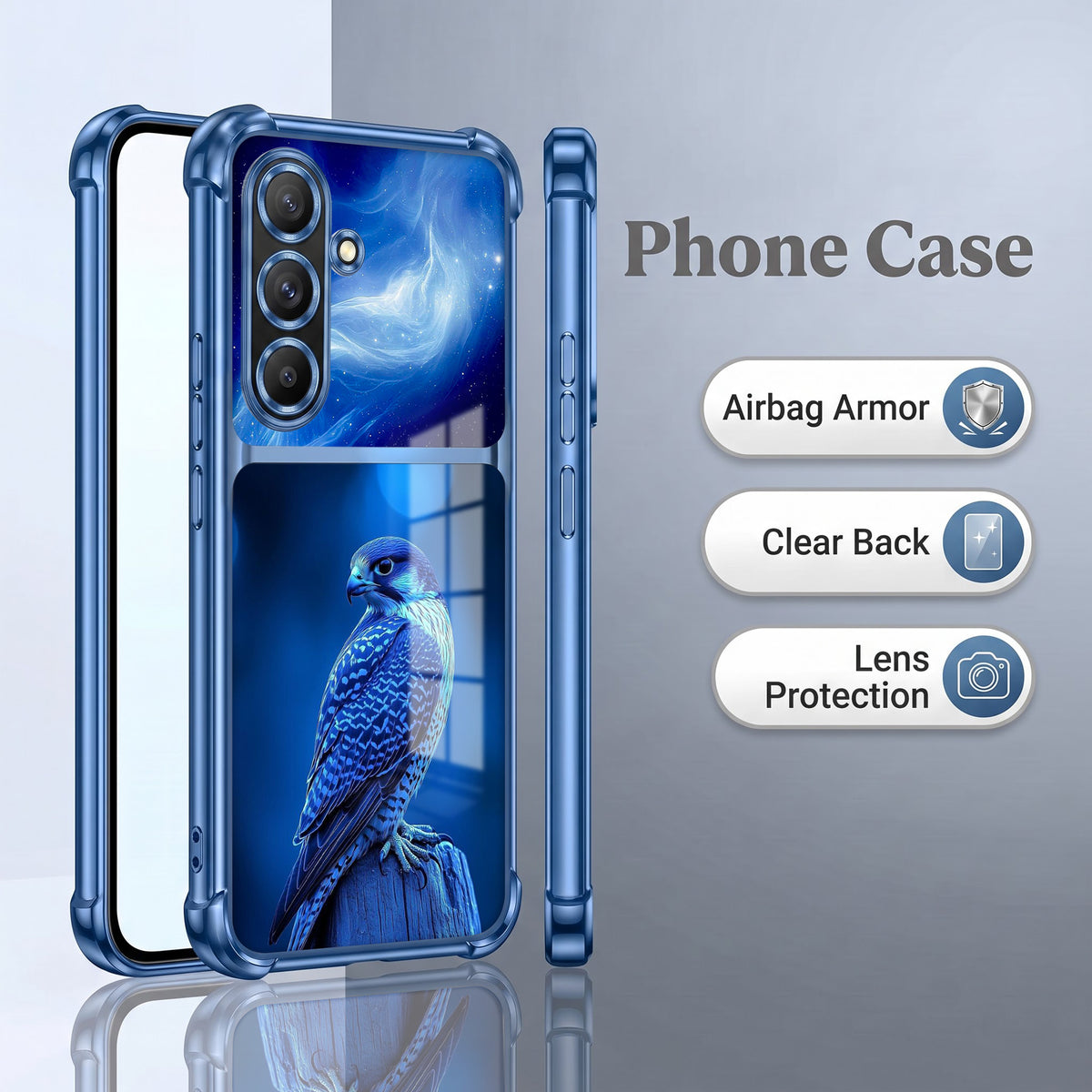 Samsung Galaxy A36 5G Royal Falcon Dual-Tone Transparent Airbags Case