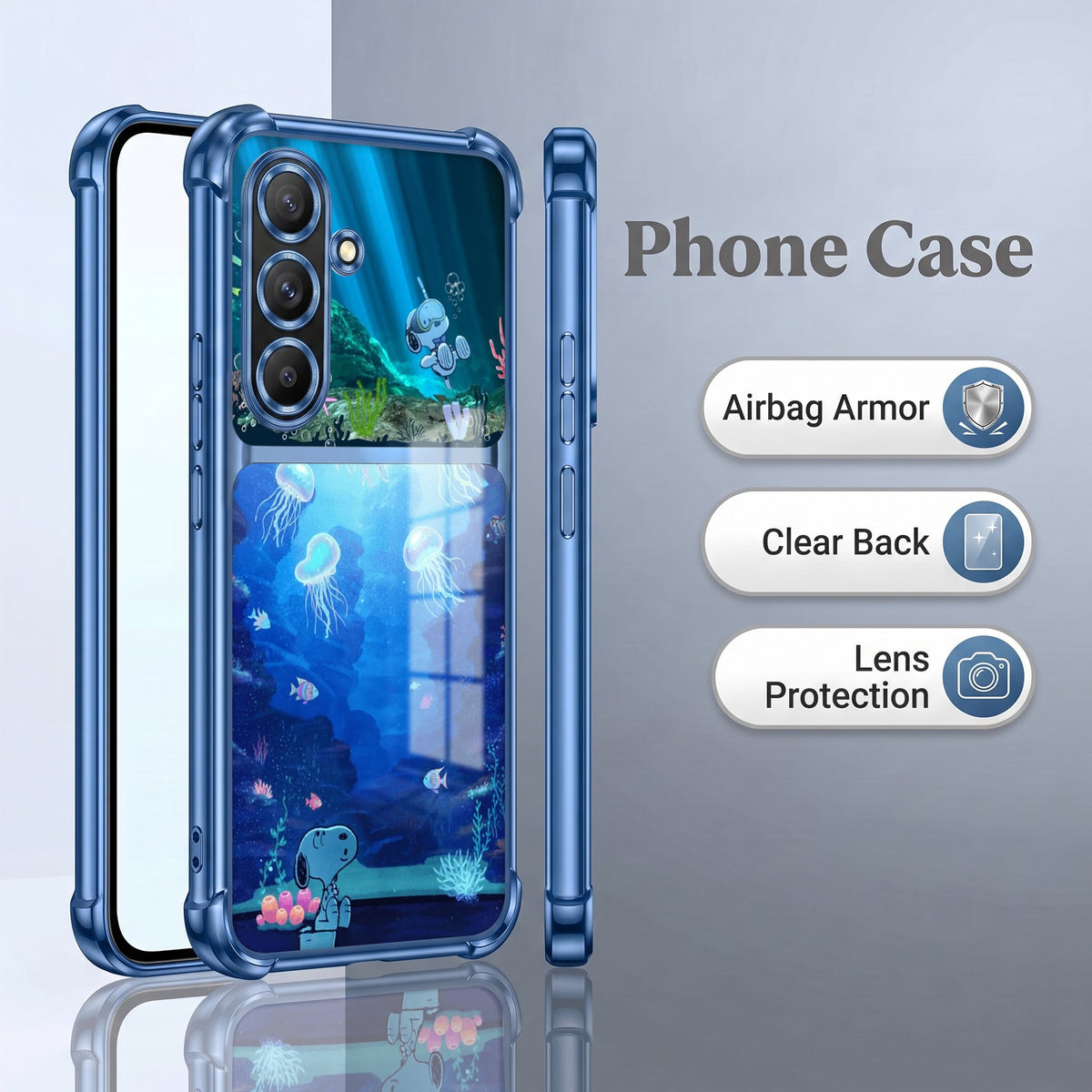 Samsung Galaxy A36 5G Mystic Jellyfish Dual-Tone Transparent Airbags Case