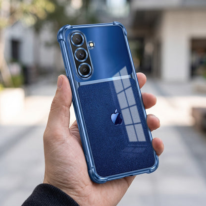 Samsung Galaxy A36 5G Apple Blue Glitter Dual-Tone Transparent Airbags Case