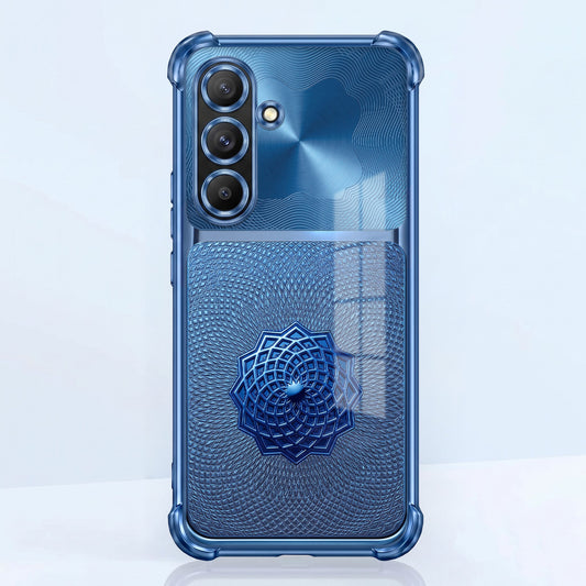 Samsung Galaxy A36 5G Blue Rose Luxe Dual-Tone Transparent Airbags Case