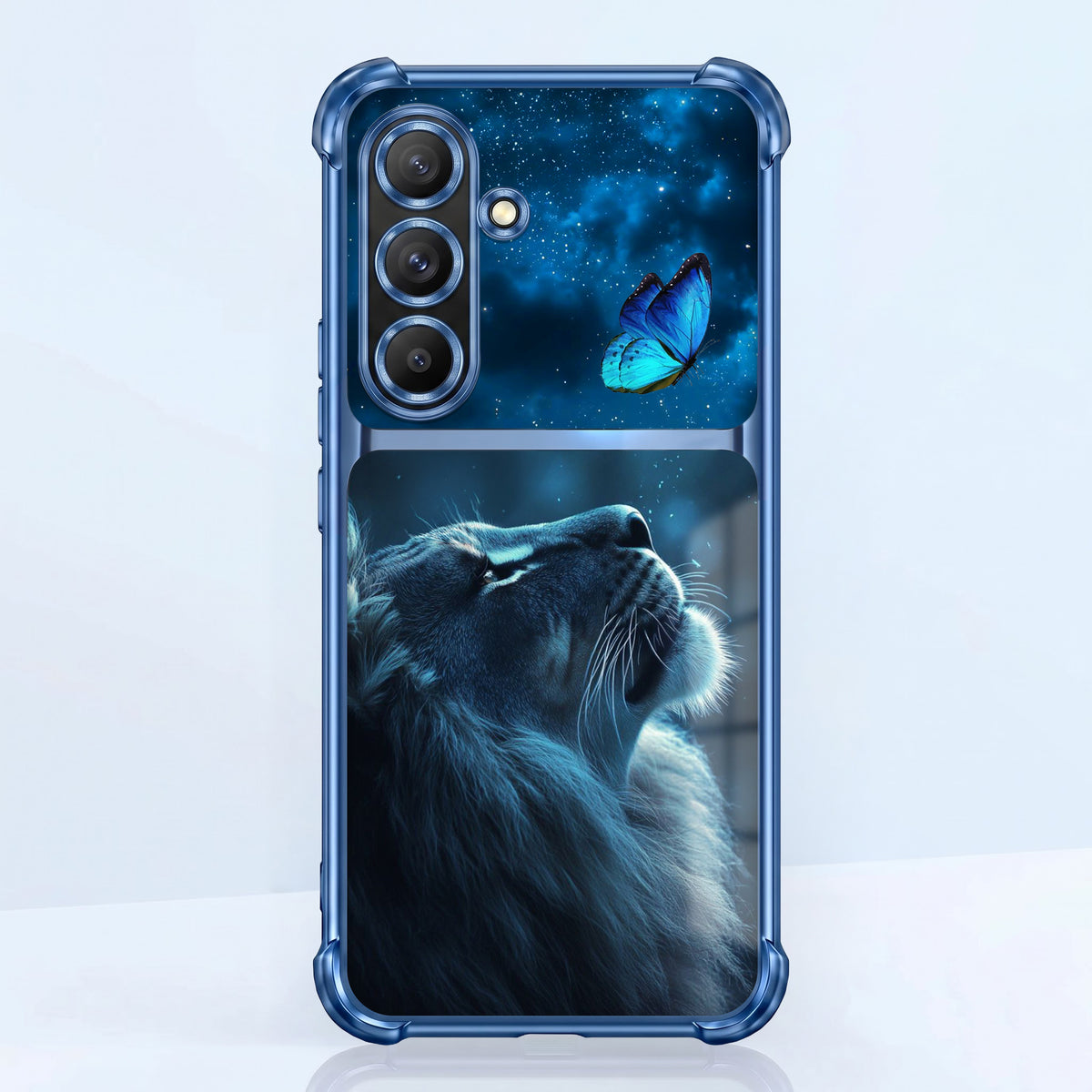 Samsung Galaxy A36 5G Mystic Lion Butterfly Dual-Tone Transparent Airbags Case