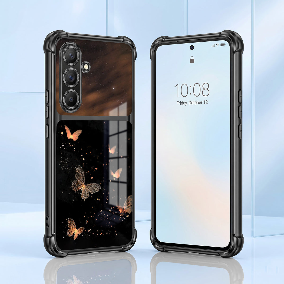 Samsung Galaxy A36 5G Butterfly Sparkle Dual-Tone Transparent Airbags Case