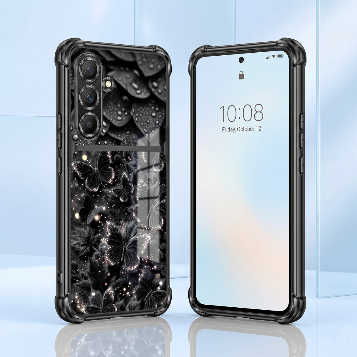 Samsung Galaxy A36 5G Noir Butterfly Dual-Tone Transparent Airbags Case