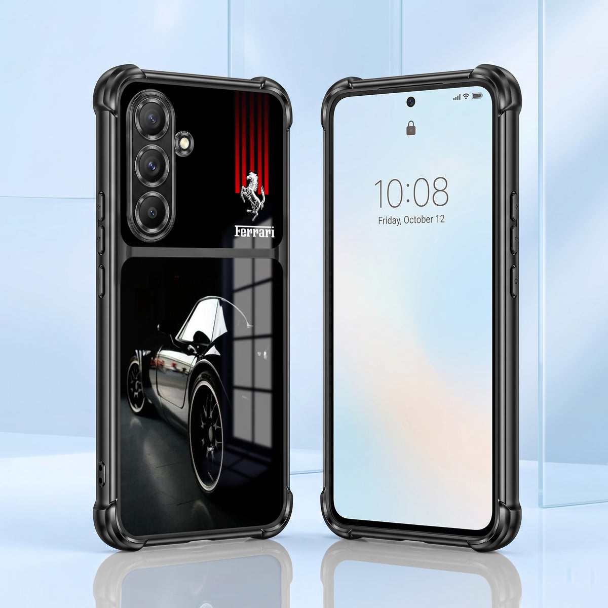 Samsung Galaxy A36 5G Ferrari Racing Dual-Tone Transparent Airbags Case