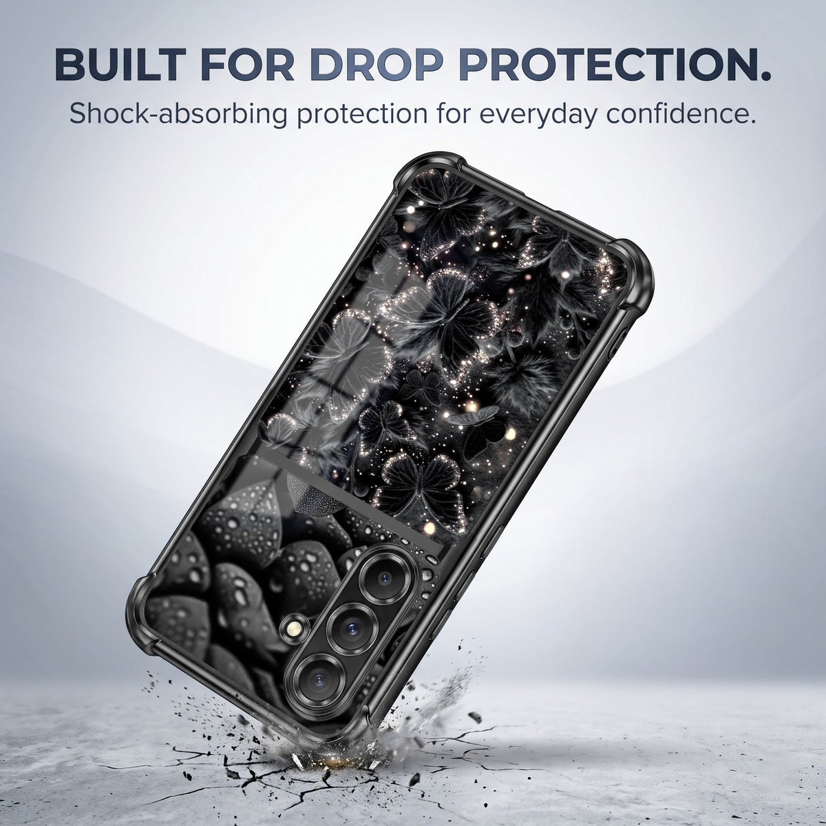 Samsung Galaxy A36 5G Noir Butterfly Dual-Tone Transparent Airbags Case