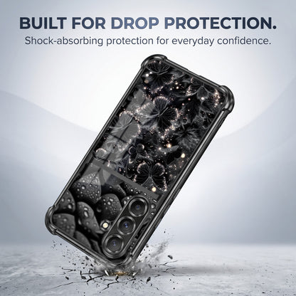 Samsung Galaxy A36 5G Noir Butterfly Dual-Tone Transparent Airbags Case