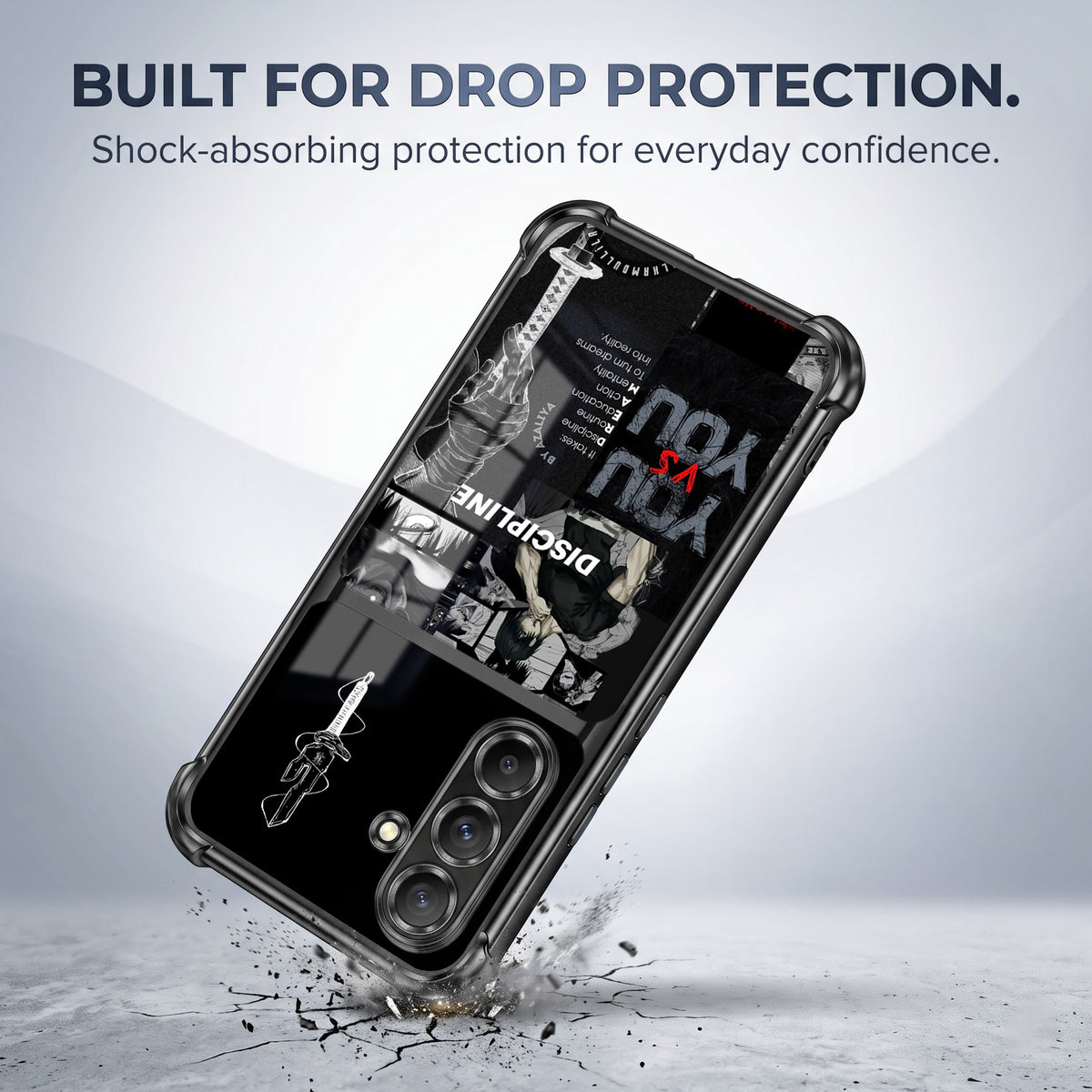 Samsung Galaxy A36 5G Discipline Over Dual-Tone Transparent Airbags Case