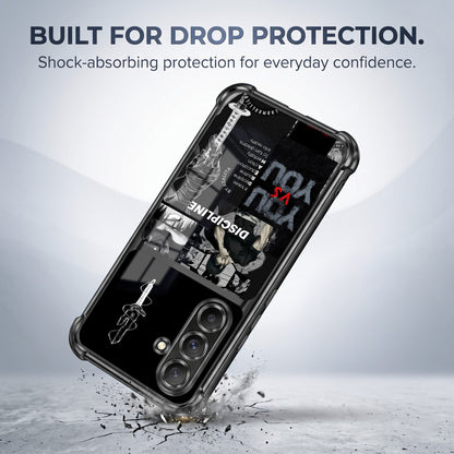 Samsung Galaxy A36 5G Discipline Over Dual-Tone Transparent Airbags Case