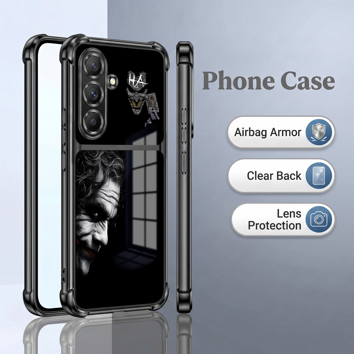 Samsung Galaxy A36 5G Joker Smile Dual-Tone Transparent Airbags Case