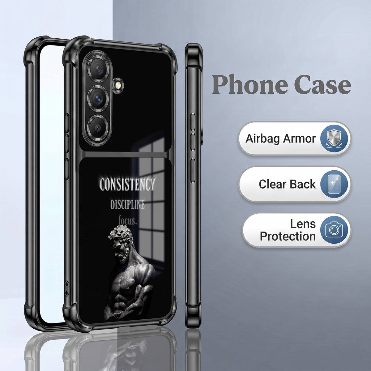 Samsung Galaxy A36 5G Focus & Strength Dual-Tone Transparent Airbags Case