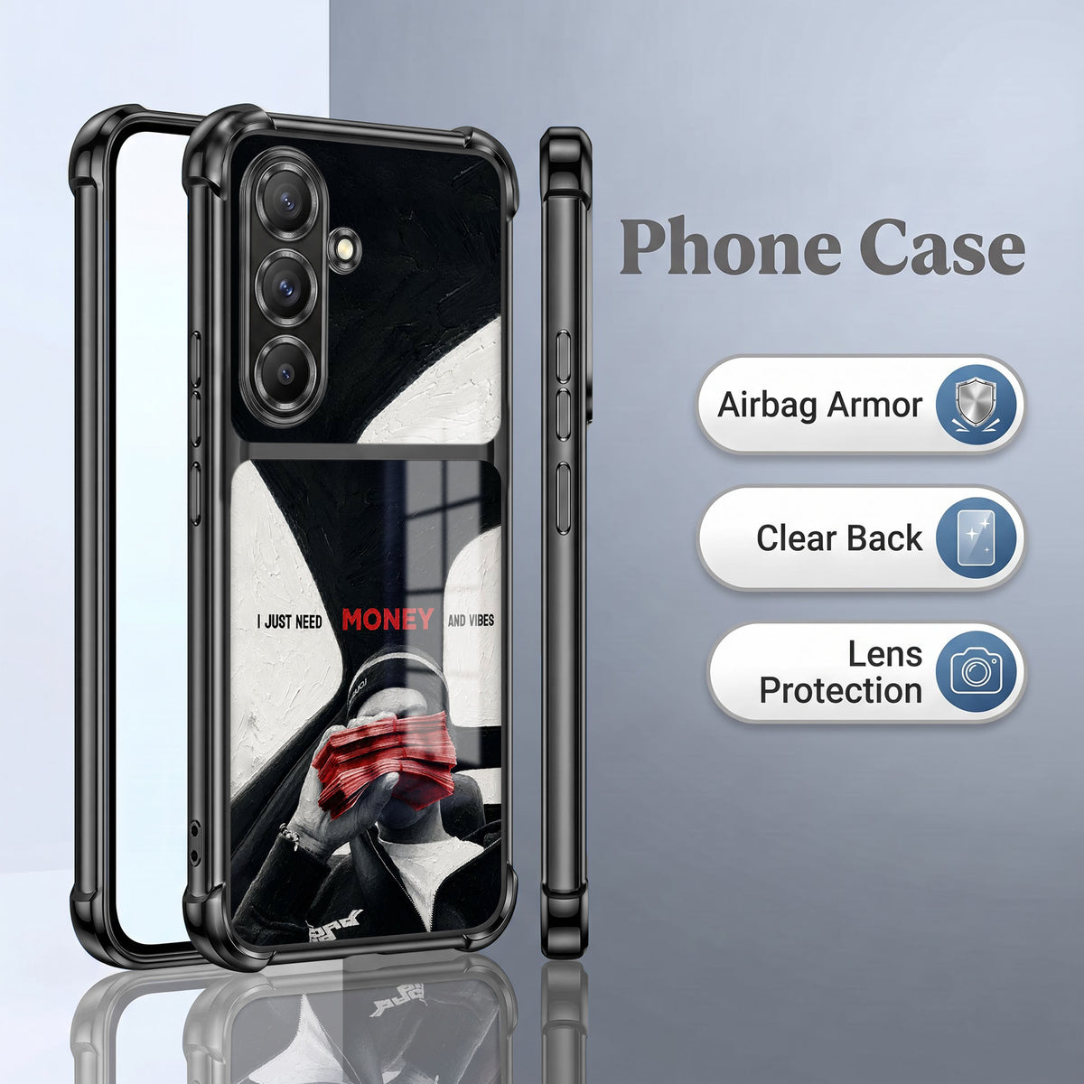 Samsung Galaxy A36 5G Money Mindset Dual-Tone Transparent Airbags Case