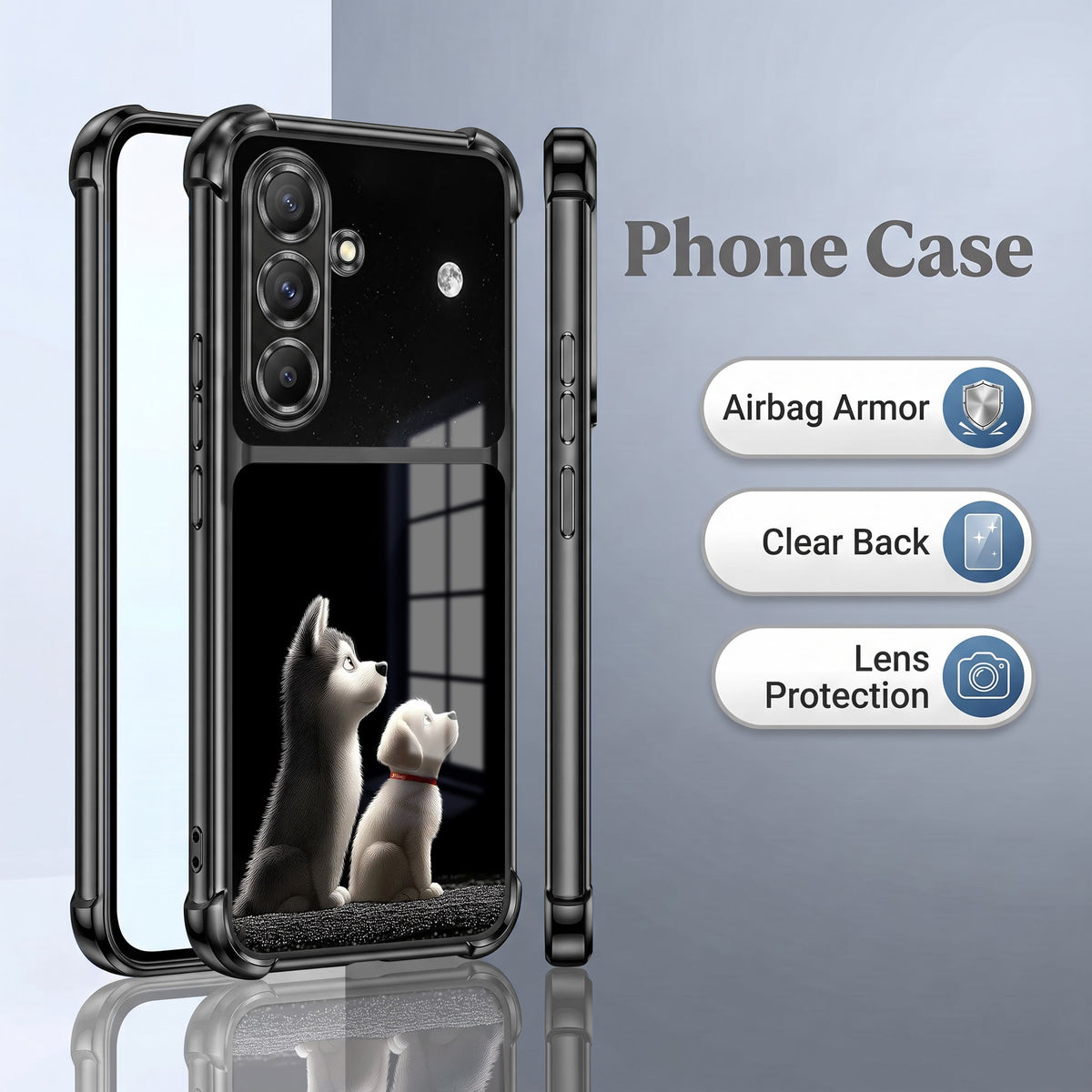 Samsung Galaxy A36 5G Dreamy Puppy Dual-Tone Transparent Airbags Case