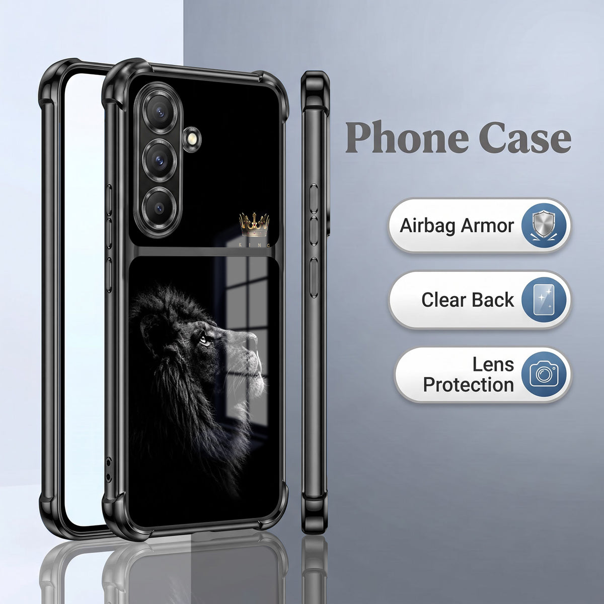 Samsung Galaxy A36 5G King’s Aura Dual-Tone Transparent Airbags Case