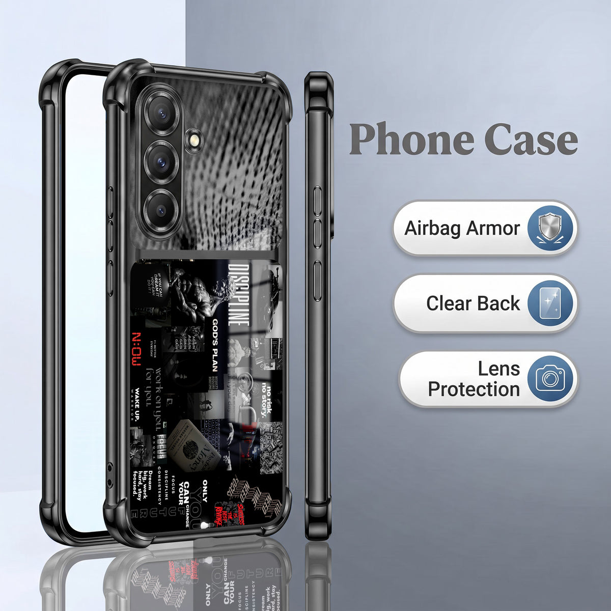 Samsung Galaxy A36 5G Dark Academia Dual-Tone Transparent Airbags Case