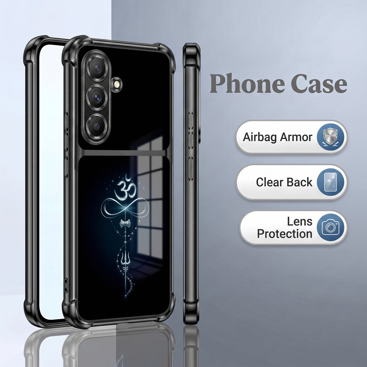 Samsung Galaxy A36 5G Mahakal Trishul Transparent Airbags Case
