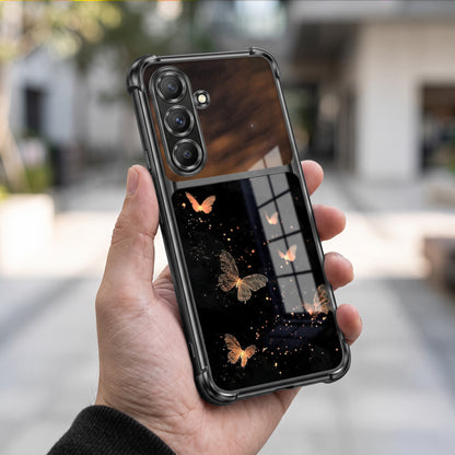 Samsung Galaxy A36 5G Butterfly Sparkle Dual-Tone Transparent Airbags Case