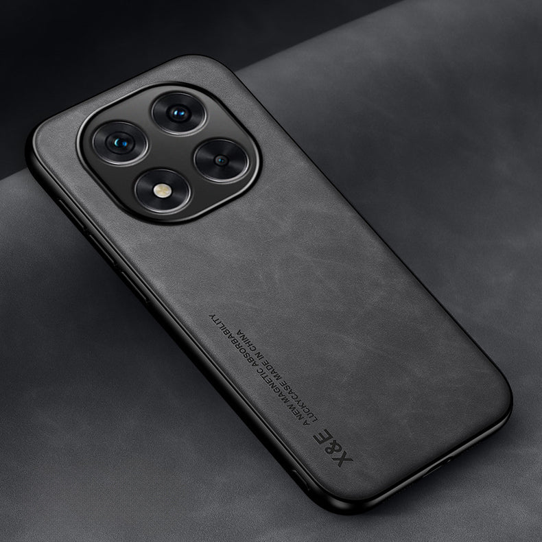 Redmi Note 14 Pro 5G Comfortable Touch Sheepskin Leather Case black