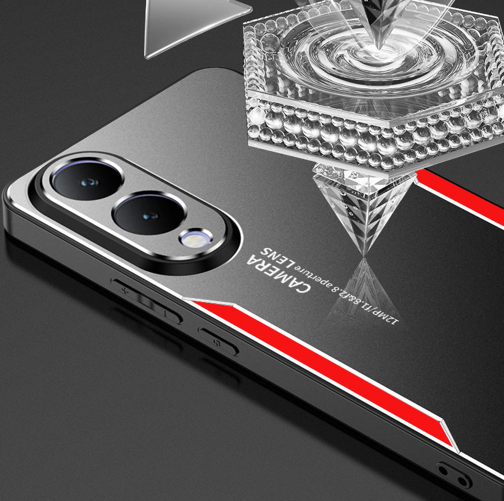 Vivo Y28 5G Luxury Aluminum Metal Frame Protective Back Cover