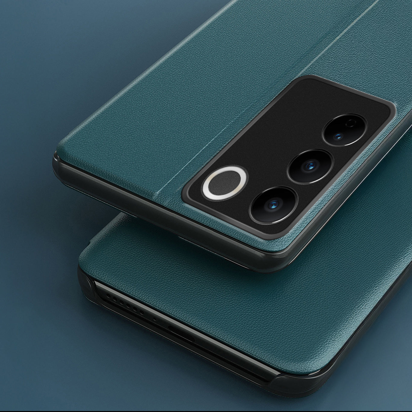 Vivo V27 / V27 Pro 5G Luxury Half Window Leather Flip Case