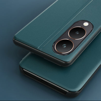 Vivo Y28 5G Luxury Half Window Leather Flip Case