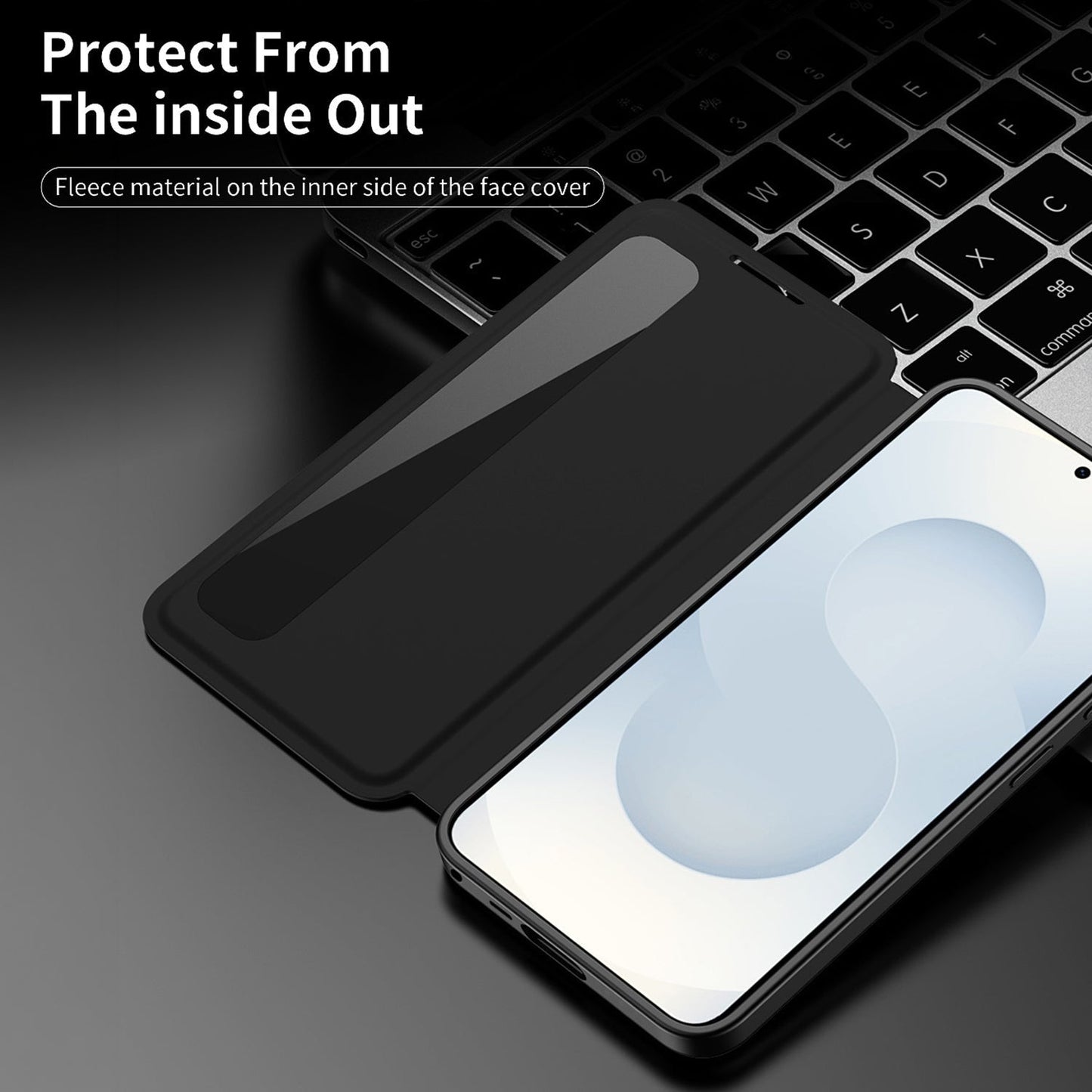 Samsung Galaxy S25 5G Smart Side Window Flip Leather Case
