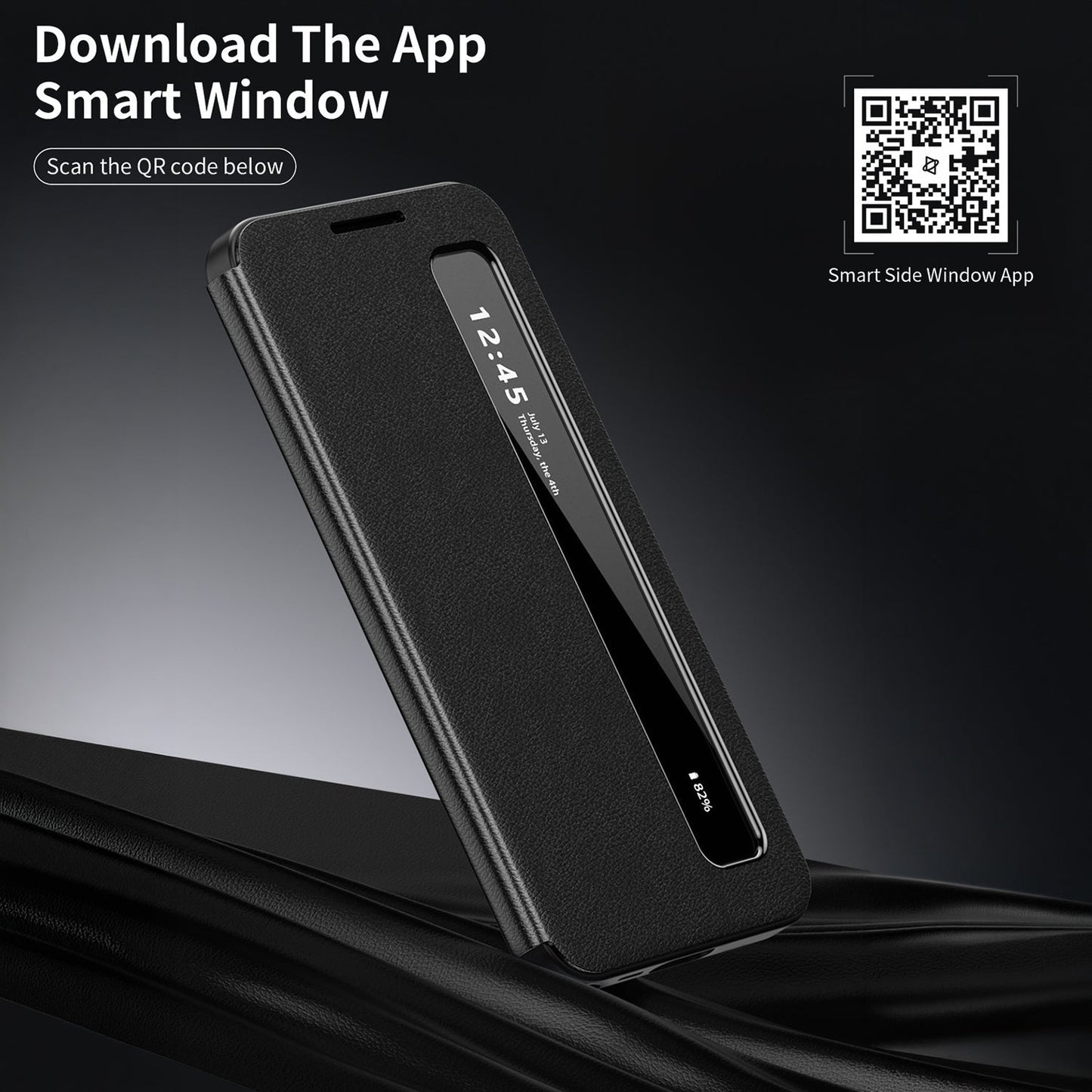 Samsung Galaxy S23 FE 5G Smart Side Window Flip Leather Case