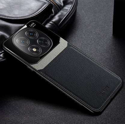 Redmi Note 14 Pro 5G Premium Leather Lens Protective Case black