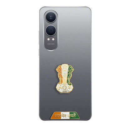 OnePlus Nord CE4 Lite 5G Compatible Satyamev Jayate 3D Metal Emblem Sticker