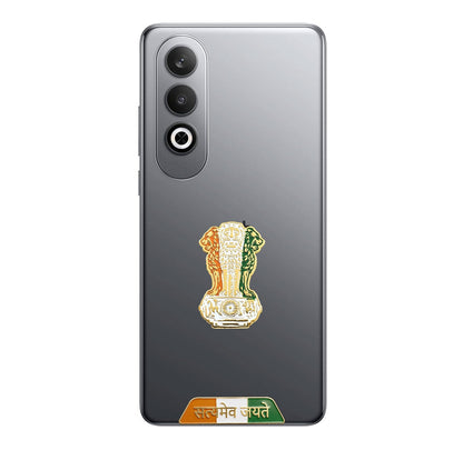 One Plus Nord CE4 5G Compatible Satyamev Jayate 3D Metal Emblem Sticker