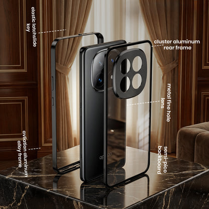 Oppo F29 Pro 5G Aluminium Metal Bumper Shield Transparent Back Case