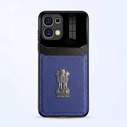 Oppo F31 5G Satyamev Jayate 3D Metal Leather Back Case