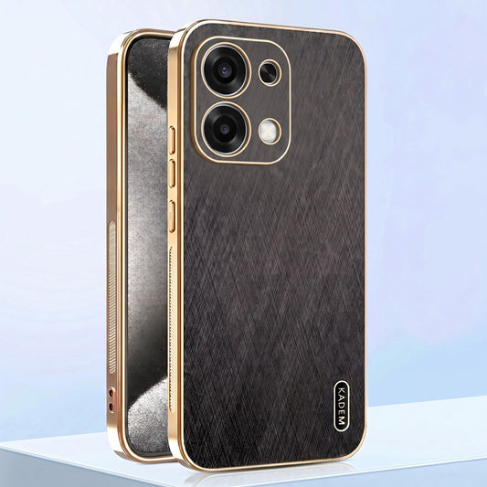 Oppo F31 5G Premium Electroplated Frame Gold Thread Pattern Soft Case