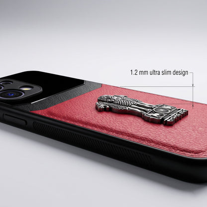 Oppo F31 5G Satyamev Jayate 3D Metal Leather Back Case